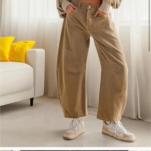 Blank NYC Olive Green Barrel Leg Jeans